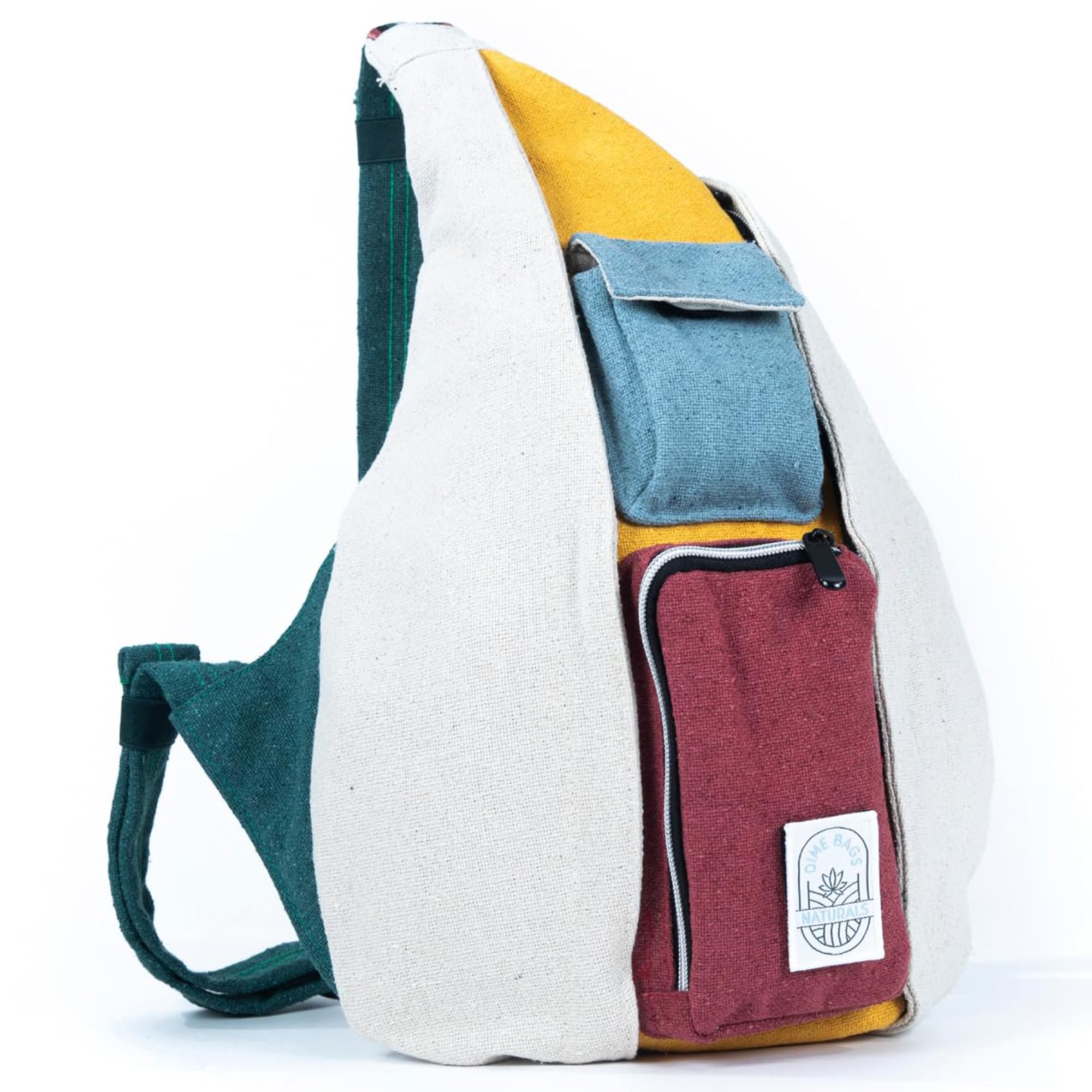 DIME BAGS 100% Nepali Hemp Crossbody Sling Bag, Roomy Multi-Pocket Design with Adjustable Strap for Daily Use & Travel Seeker - Image 5