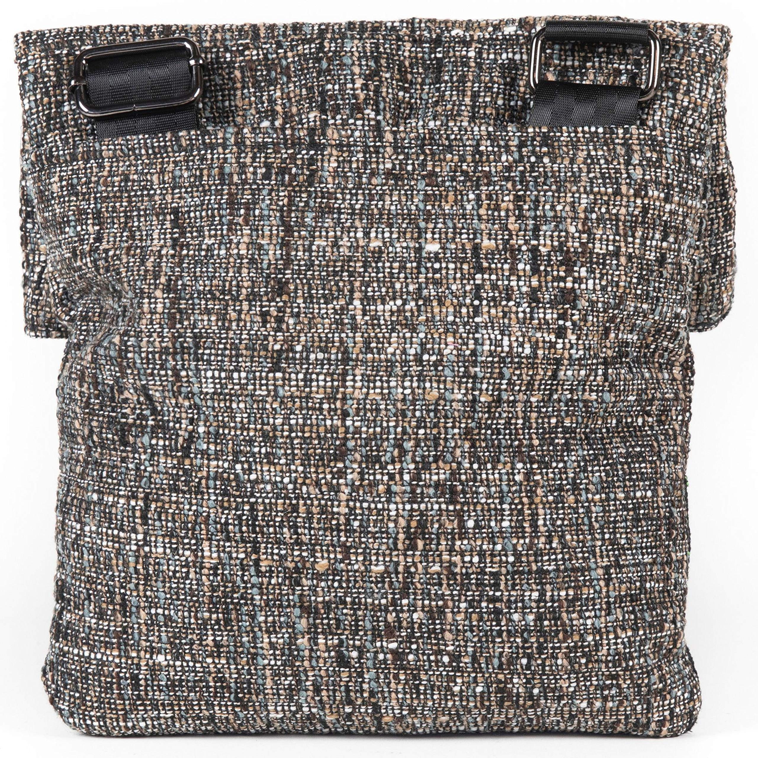 DIME BAGS Crossbody Bag, Fold-Over Satchel, Magnetic Closure, 7 Storage Compartments, Adjustable Strap, Interchangeable Patch - Image 3