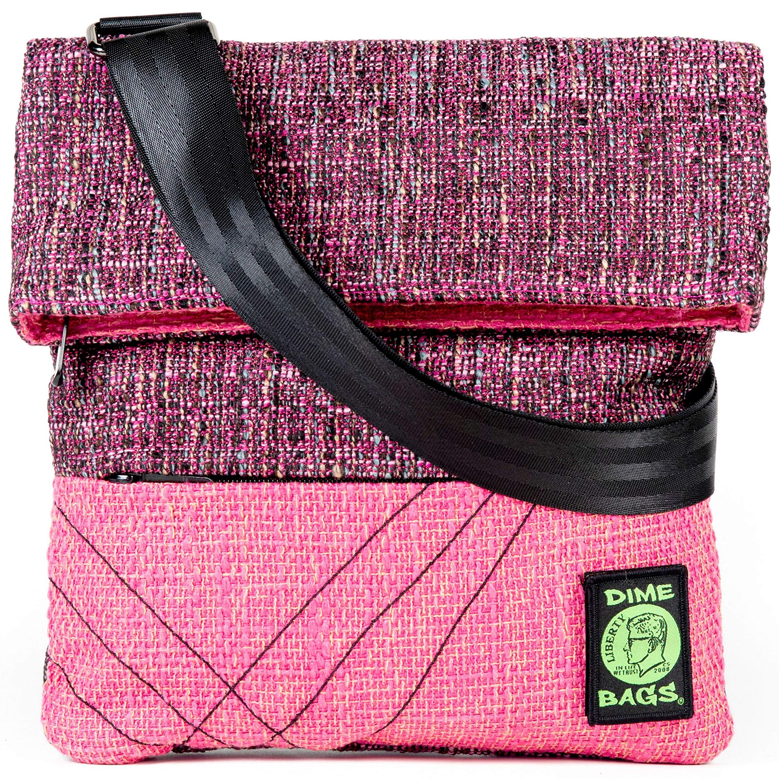 DIME BAGS Crossbody Bag, Fold-Over Satchel, Magnetic Closure, 7 Storage Compartments, Adjustable Strap, Interchangeable Patch - Image 4