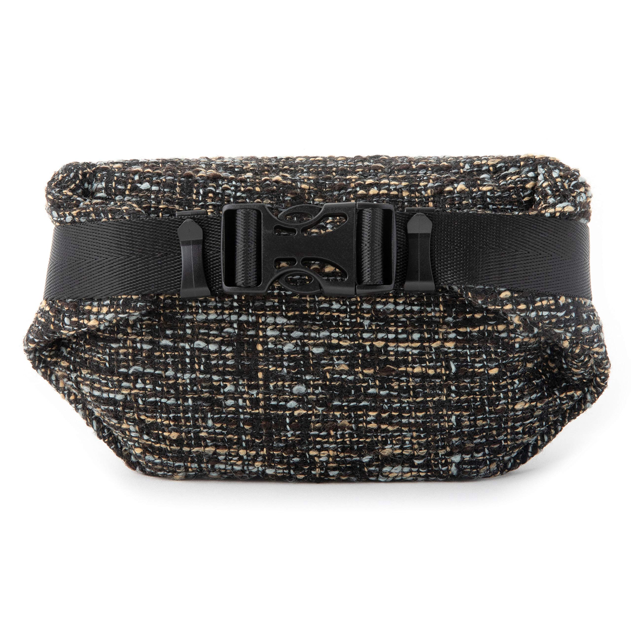 Dime Bags Fanny Pack, Durable Hempster Exterior, Compact Lightweight Waist Bag with Adjustable Strap for Everyday Use & Travel, Hidden Pocket & Interchangeable Patch (Concrete) - Image 4