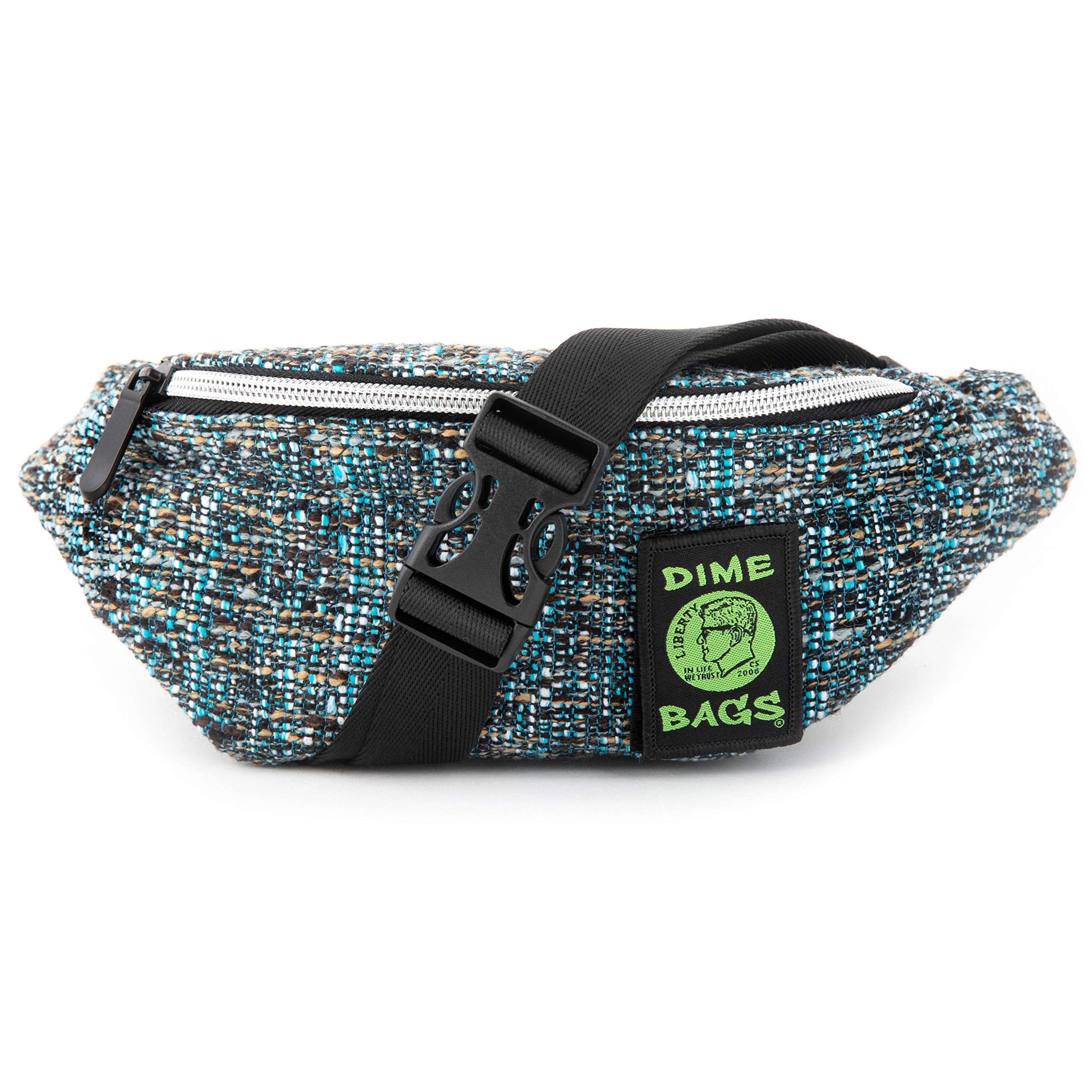 Dime Bags Fanny Pack, Durable Hempster Exterior, Compact Lightweight Waist Bag with Adjustable Strap for Everyday Use & Travel, Hidden Pocket & Interchangeable Patch (Glass) - Image 3