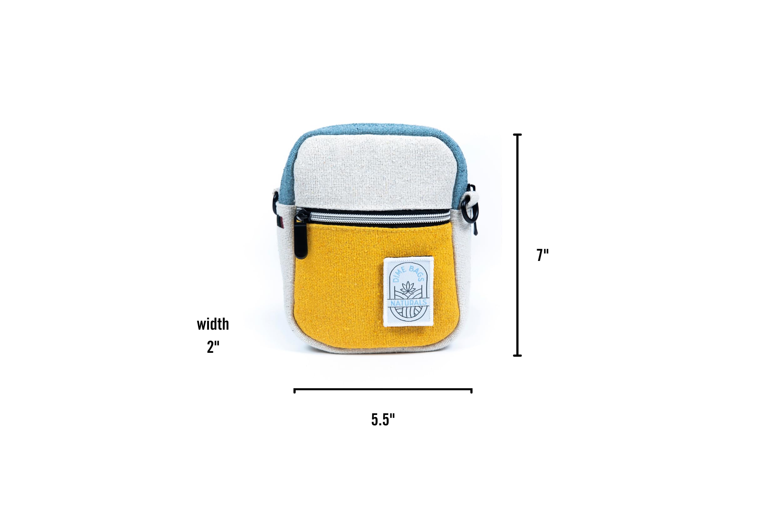 DIME BAGS Muse Crossbody Bag, 100% Nepali Hemp Sling, Zippered Compartments, Adjustable Strap, Durable for Travel & Daily Use - Image 5