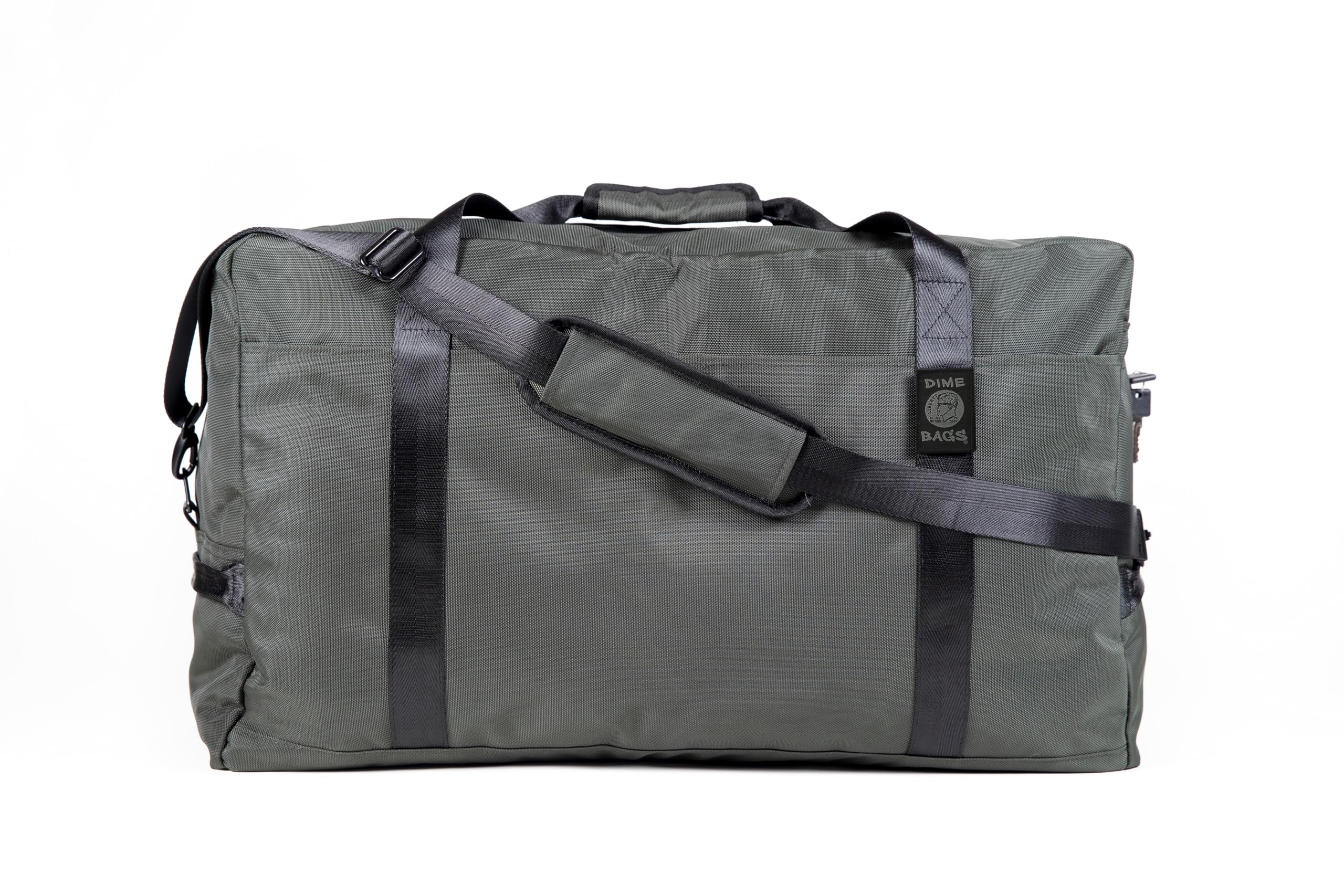 Dime Bags Odor Sealing Large Duffle Bag with Lockable Zipper for Travel Protection, Carbon-Lined for Scent & Spill Protection, Water-Resistant Polyester Exterior, 9 Compartments for Storage (Green) - Image 5