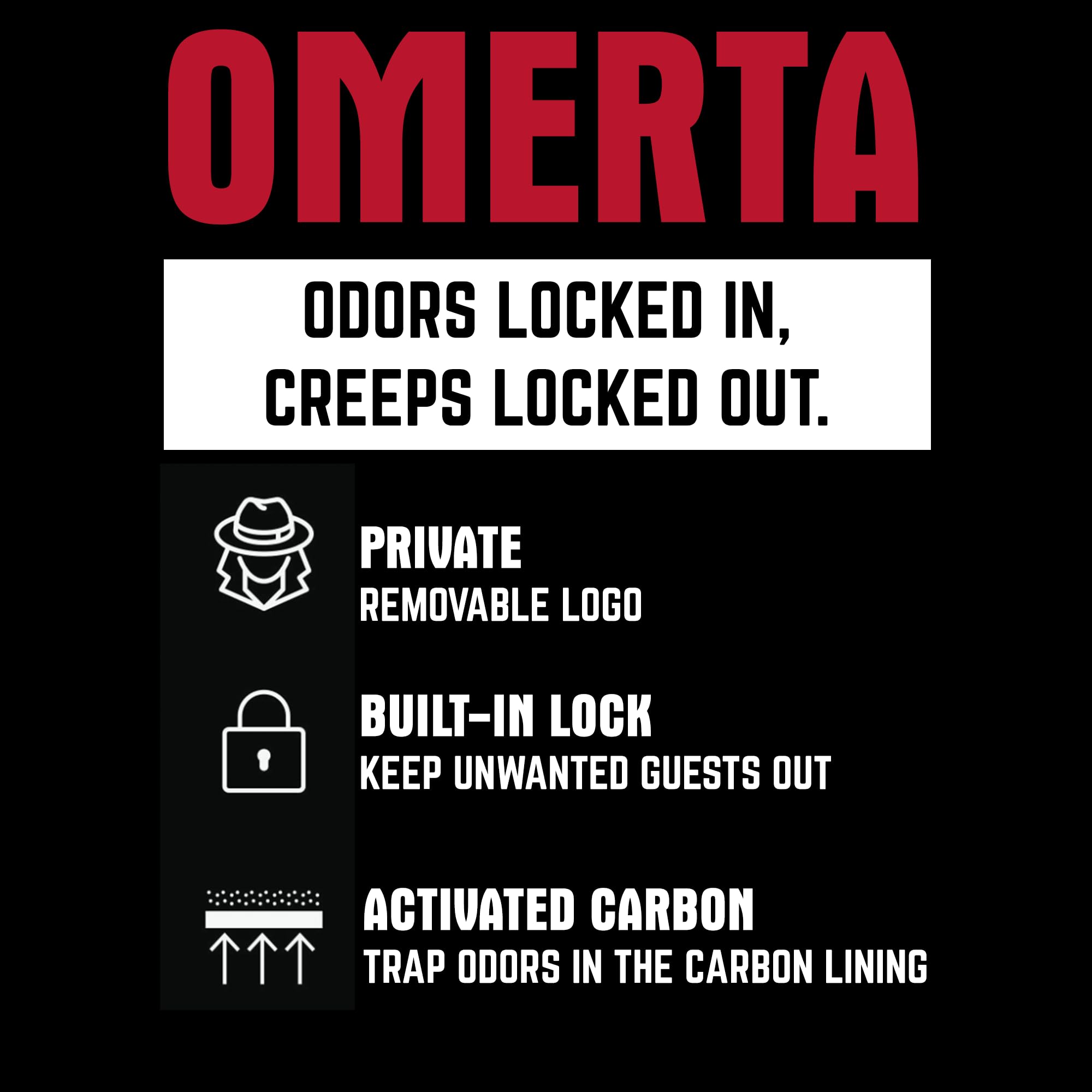 Dime Bags Odor Sealing Locking Backpack, Carbon Lining for Smell & Spill Protection, 3-Digit Combo Lock, Durable Water-Resistant Exterior, Compact Travel Bag, Changeable Patch, Mini Molly (Black) - Image 8