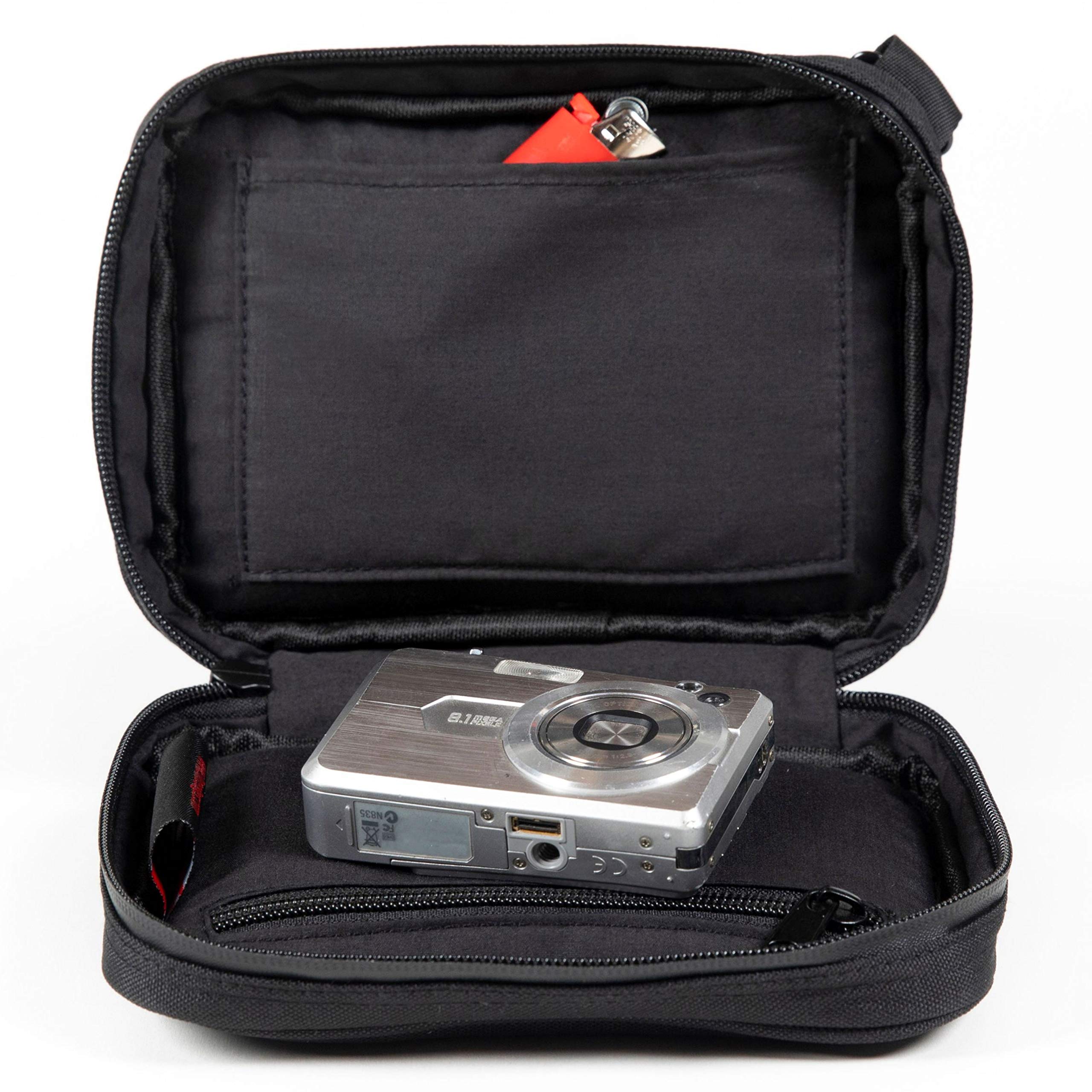 DIME BAGS Odor Sealing Padded Pouch, Carbon-Lined Smell Blocking Bag with Protective Interior for Glass & Gear, Water-Resistant Exterior, Low-Profile & Discreet (8 Inch, Black) - Image 4