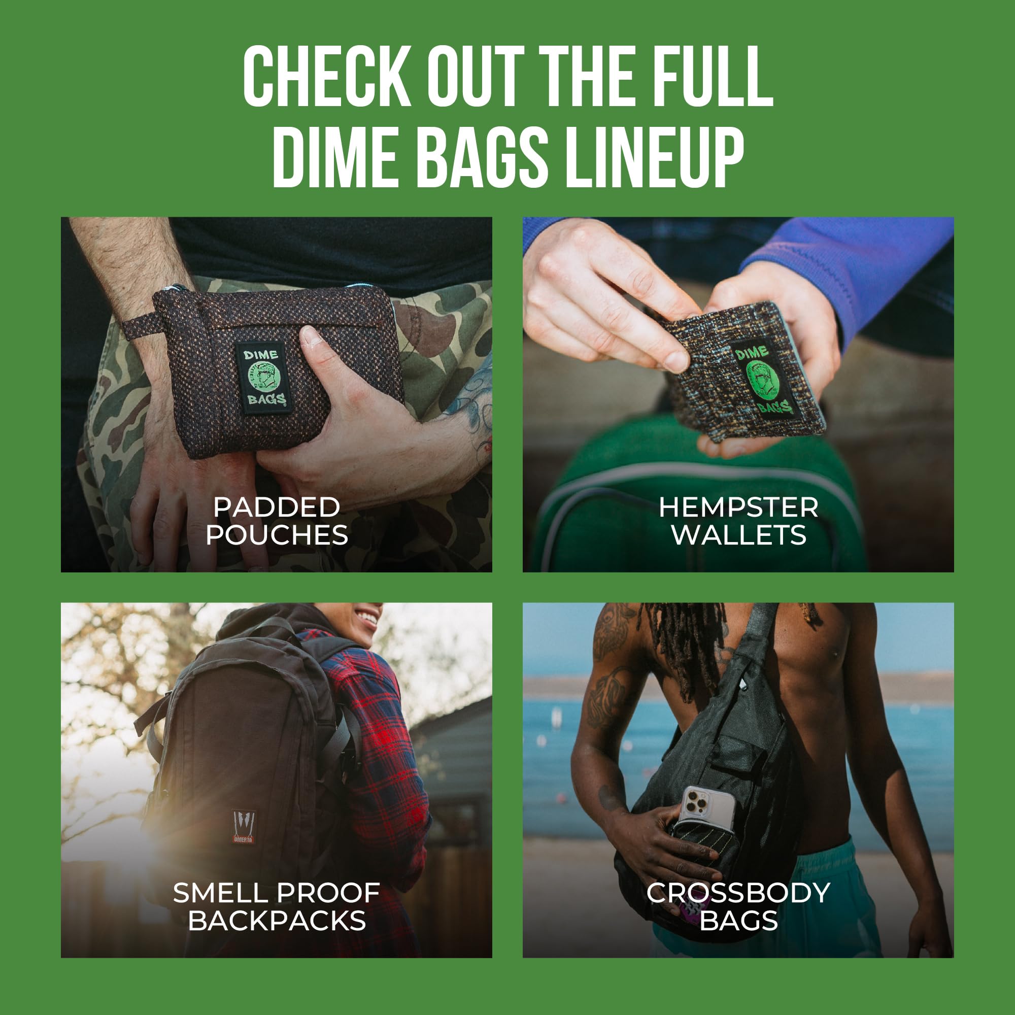 Dime Bags Padded Duffle Tube, Hemp Gear Bag with Heavy Padding for Glass, Electronics, Travel & Storage, With Exterior/Interior Pockets & Durable Handles (Concrete, 17 Inch) - Image 6