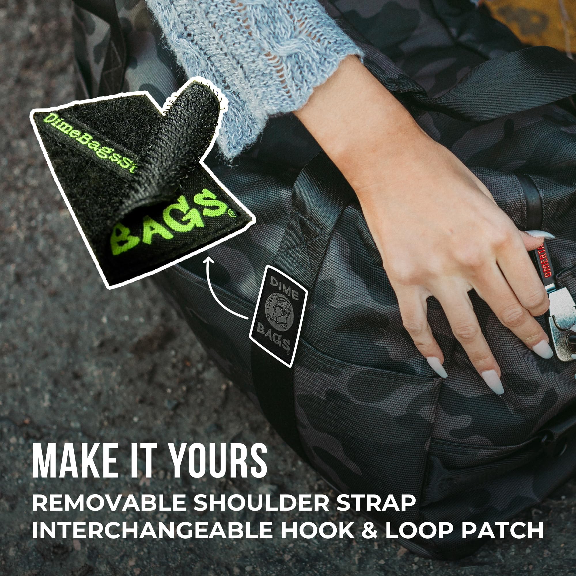 Dime Bags Travel Duffle Bag, Odor Proof w/Carbon Filter Lining, Built-In Lock Duffle, Water-Resistant, Secret Pocket, Associate (Camouflage) - Image 5