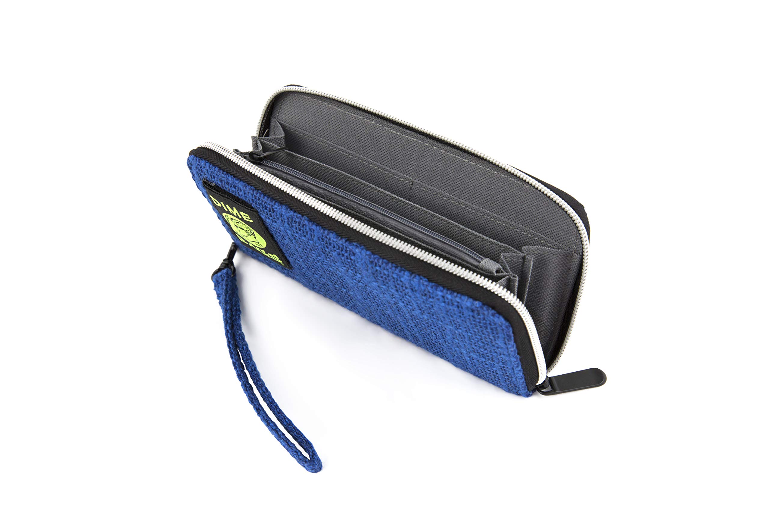 DIME BAGS Wristlet Wallet, RFID-Blocking Hempster Pouch with Secure Zipper, 13 Compartments & Card Slots, Cotton Lining & Removable Strap, For Travel & Daily Use (Midnight) - Image 3